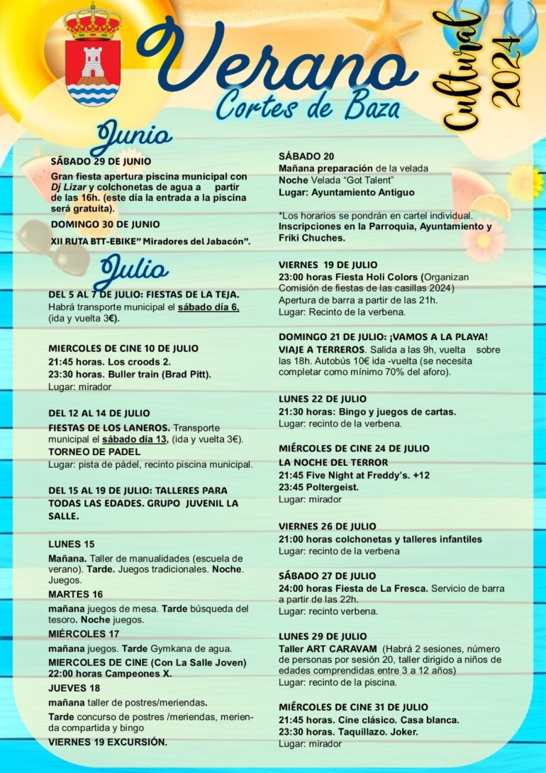 ACTIVIDADES DE VERANO EN CORTES DE BAZA